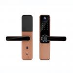 8 Language Code Wifi Tuya Digital Door Lock with Smart Fingerprint Camera and OEM LOGO for sale