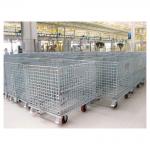 Collapsible Steel Mesh Storage Cages Customized Folding Stackable Storage Baskets for sale