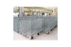 China Collapsible Steel Mesh Storage Cages Customized Folding Stackable Storage Baskets supplier