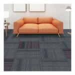 Plaid And Stripe Element Nylon Carpet Tiles With PVC Backing For School for sale