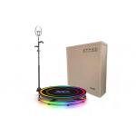 4 People 360 Picture Booth 100cm 115cm 360 Camera Photo Booth Colored Strip Light for sale