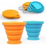 180ml 200ml 270ml 320ml Silicone Folding Camping Cup Customized Logo for sale