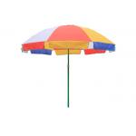 Promotional UV Beach Umbrella Custom Printing 170g Polyester Steel Shaft for sale