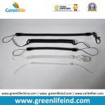 Multi-function Custom Sizes Black/Clear Plastic Coil Safety Strap with Hook, Loop or Nylon String for sale