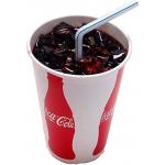 315ml Coke Disposable Paper Cups Orange Juice Pepsi Type Single Wall for sale