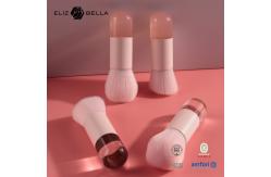 China 4pcs Large Powdr Brush With Short Plastic Handle Aluminium Ferrule OEM supplier