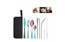 China Lightweight And Reusable Stainless Steel Cutlery Set For Camping 10  Pieces supplier