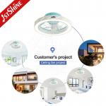 Remote Control LED Ceiling Fan 20 Flush Mount With Low Noise And Timing