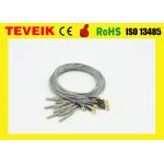 EEG cable with DIN1.5 socket , 1m,Gold plated copper electrode eeg cup electrodes for sale
