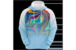 China Graphic Long Sleeve Pullover Hoodie 100% Polyester Accept Custom Lables supplier