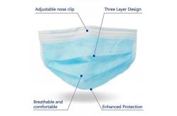 China Full Protection Earloop Face Mask 3-Layer Filtration Reduce Infections supplier