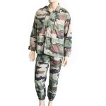 Functional French Military Uniform Collared Jacket and Trousers for Outdoor Activities for sale