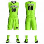 OEM Competition Clothing , High School Basketball Jerseys Bulk Plain Green Color for sale