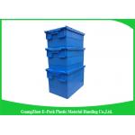 Industrial Storage Plastic Attached Lid Containers For Transportation And Logistics