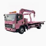 SINOTRUK HOWO  4 Tons Road Rescue Trailer With 4 Tons Crane   Road Rescue Trailer With Crane  One Tow Two Wrecker Mounted Crane for sale
