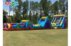 China 150m 495ft Commercial Inflatable Obstacle Course For Adult supplier