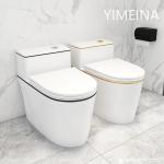 White Gold Siphon Flushing Modern Toilet Bowl Ceramic One Piece for sale