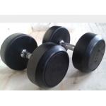 Environmental Rubber Coated Dumbbells / Durable Gym Fitness Accessories for sale