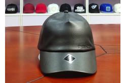 China High Quality Leather Fabric Emboss Logo Custom Velcro Closure Baseball Curve Brim Cap supplier