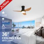 36-inch Fancy Design LED Ceiling Fan with Low Profile ABS Blades and ETL Certification for sale