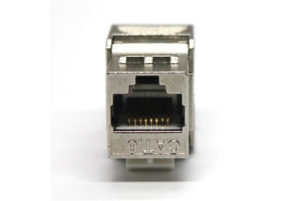 RJ45 Connector Cat6a Keystone Jack , Shielded Metal Cat6 Modular Jack