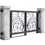 Fluorocarbon Coating Forged Black Wrought Iron Guardrail Fence Balcony Railing for sale