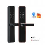 Biometric Smart Wifi Door Lock With Handle Keyless Entry Door Lock With Fingerprint for sale