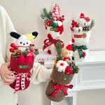 Christmas Cartoon Plush Doll Bouquet Finished Product Christmas Eve Gift Birthday Present for Girlfriend for sale