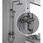 Cold Hot Water Mixer Gray ODM Rain Shower Faucets for sale
