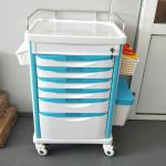 6-Drawer Medical Medication Cart Secure Hospital Drug Delivery Trolley for sale