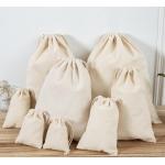Soft Canvas Gift Packaging Pull String Bag With Custom Printed Logo for sale