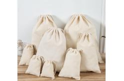 China Soft Canvas Gift Packaging Pull String Bag With Custom Printed Logo supplier