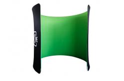 China Green Curve Led Backdrop Screen 8x8ft 360 Photo Booth Backdrop With Led Lights supplier
