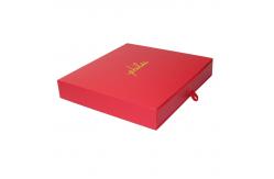 China Hot Stamping Gold Foil Paper Sliding Box Red Custom Cardboard Packaging Box supplier