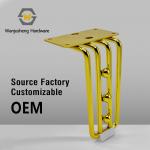 Luxury Iron Sofa Legs with Gold Bead Decoration Hot-selling High-quality Hardware Fittings for Beds for sale