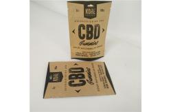 China Resealable Plastic Pouches Packaging CBD Eco Friendly Kraft Paper Bags Aluminum Foil Inside supplier