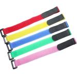 Adjustable Fastener Reusable Colorful Buckle Hook and Loop Strap for sale