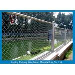 Decorative School Playground Galvanized Chain Link Wire Fence , Chain Wire Fencing for sale