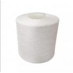 White Spun 202 Polyester Yarn Raw Material 48F For Dyeing Thread