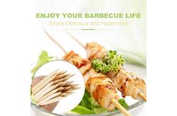 China Natural Roasting Bamboo 4mm Flat BBQ Skewers supplier