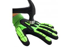 China Durable Nylon TPR Gloves Impact Resistant Knuckle Guard Gloves Enhanced Visibility supplier