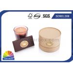 Candle 4C Printing Kraft Paper Round Cylinder Box Matte Laminate for sale