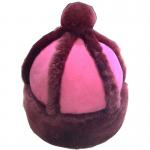 Sheepskin Winter Beanie Hats , Female Fur Headwear Beanie Plain Pattern for sale