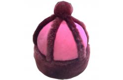China Sheepskin Winter Beanie Hats , Female Fur Headwear Beanie Plain Pattern supplier