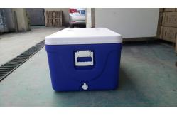 China Blue 110L Volume Insulated Refrigerating Freezing Cooler Box Virgin HDPE PU Foam supplier