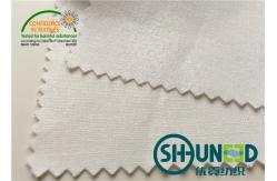 China Plain Weave Cotton Brush Shirt Interlining White Flat Coating supplier