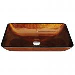 110mm Rectangular Table Top Wash Basin Table Top Counter Design Tempered Glass