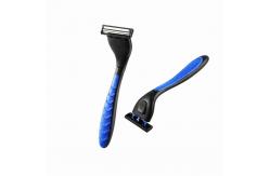 China Smooth Close Shave Twin Blade Disposable Razor , Blue Double Edge Safety Razor supplier