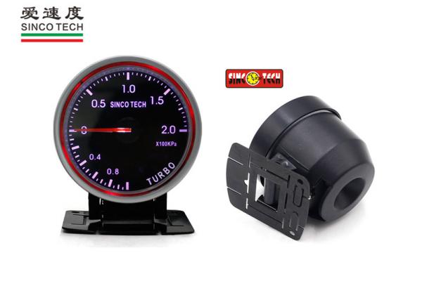 Universal Turbo Boost Gauge Purple Display with Permanent Magnet Motor