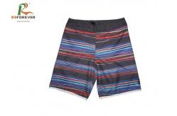 China Summer Quick Dry Boys Board Shorts Flat Waistband Silk Screen Printing supplier